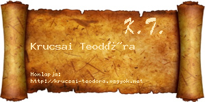 Krucsai Teodóra névjegykártya